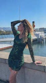 VESTIDO CORTO C2068 VERDE