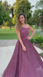 VESTIDO DE FIESTA LARGO L2269 BURDEO
