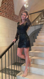 VESTIDO CORTO C2068 NEGRO