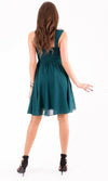VESTIDO MEDIO M1298 VERDE ESMERALDA
