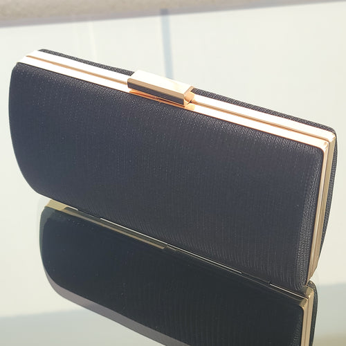 CARTERA EFECTO GLITER NEGRA
