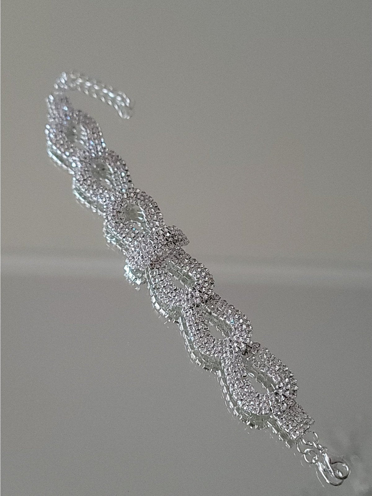 PULSERA STRASS INFINITA PLATEADA