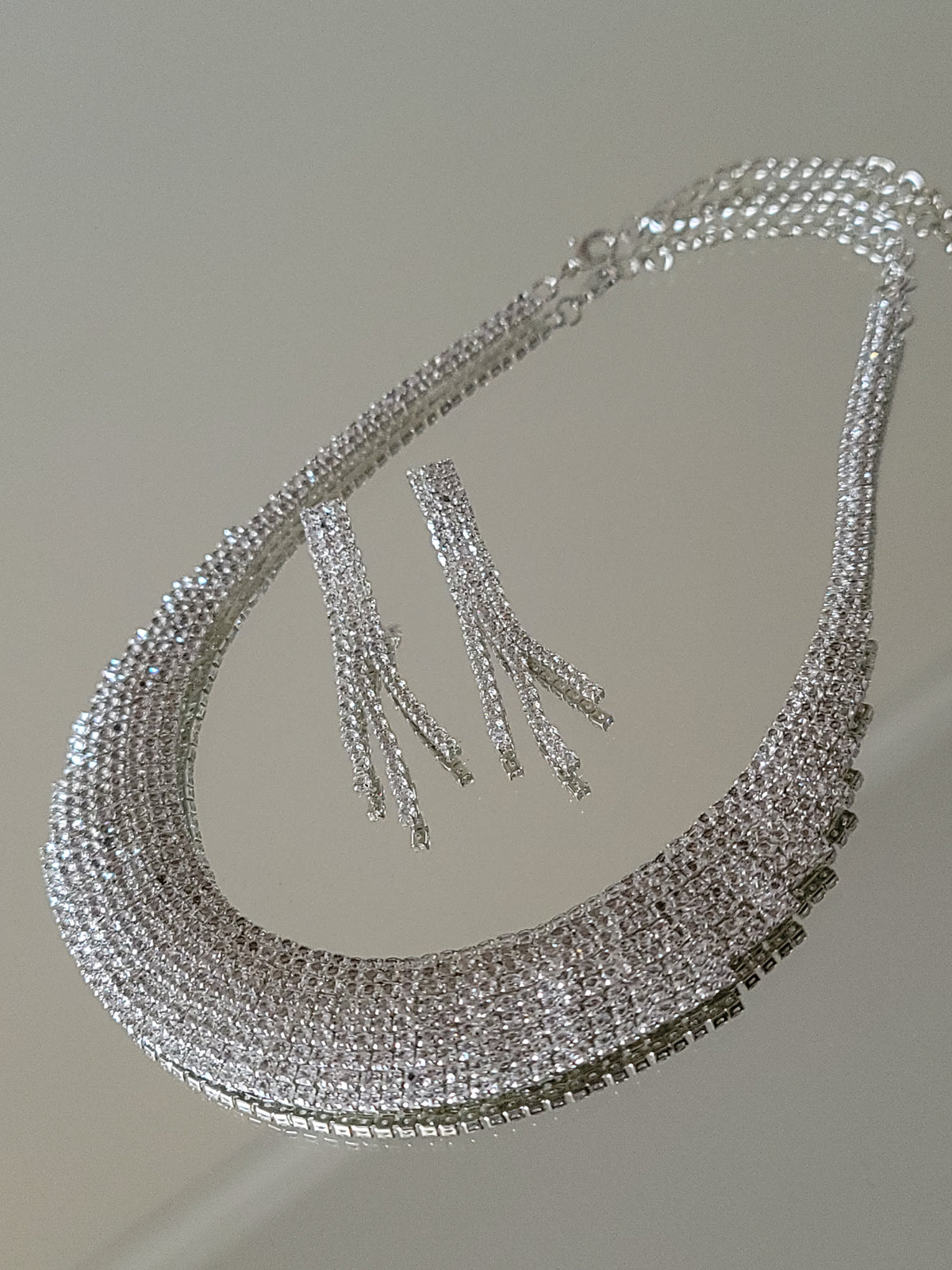 CONJUNTO  ARO Y COLLAR CJ13PL PLATEADO
