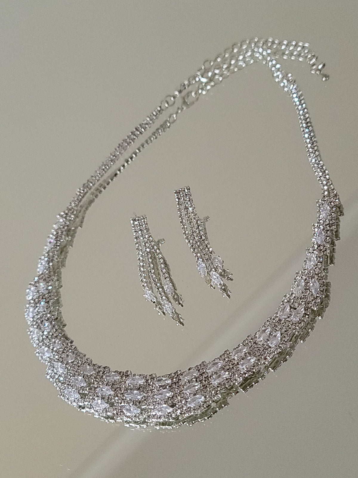 CONJUNTO  ARO Y COLLAR CJ14PL PLATEADO