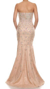 VESTIDO LARGO L18615 BEIGE