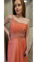 VESTIDO LARGO L5446 CORAL