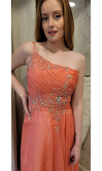 VESTIDO LARGO L5446 CORAL