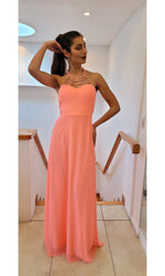 VESTIDO LARGO L626 CORAL