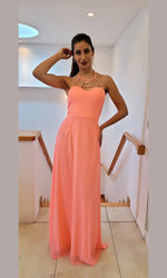 VESTIDO LARGO L626 CORAL