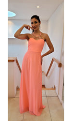 VESTIDO LARGO L626 CORAL