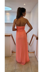 VESTIDO LARGO L626 CORAL