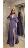 VESTIDO LARGO LM250 MORADO