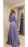 VESTIDO LARGO LM250 MORADO