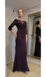 VESTIDO LARGO LM188 MORADO