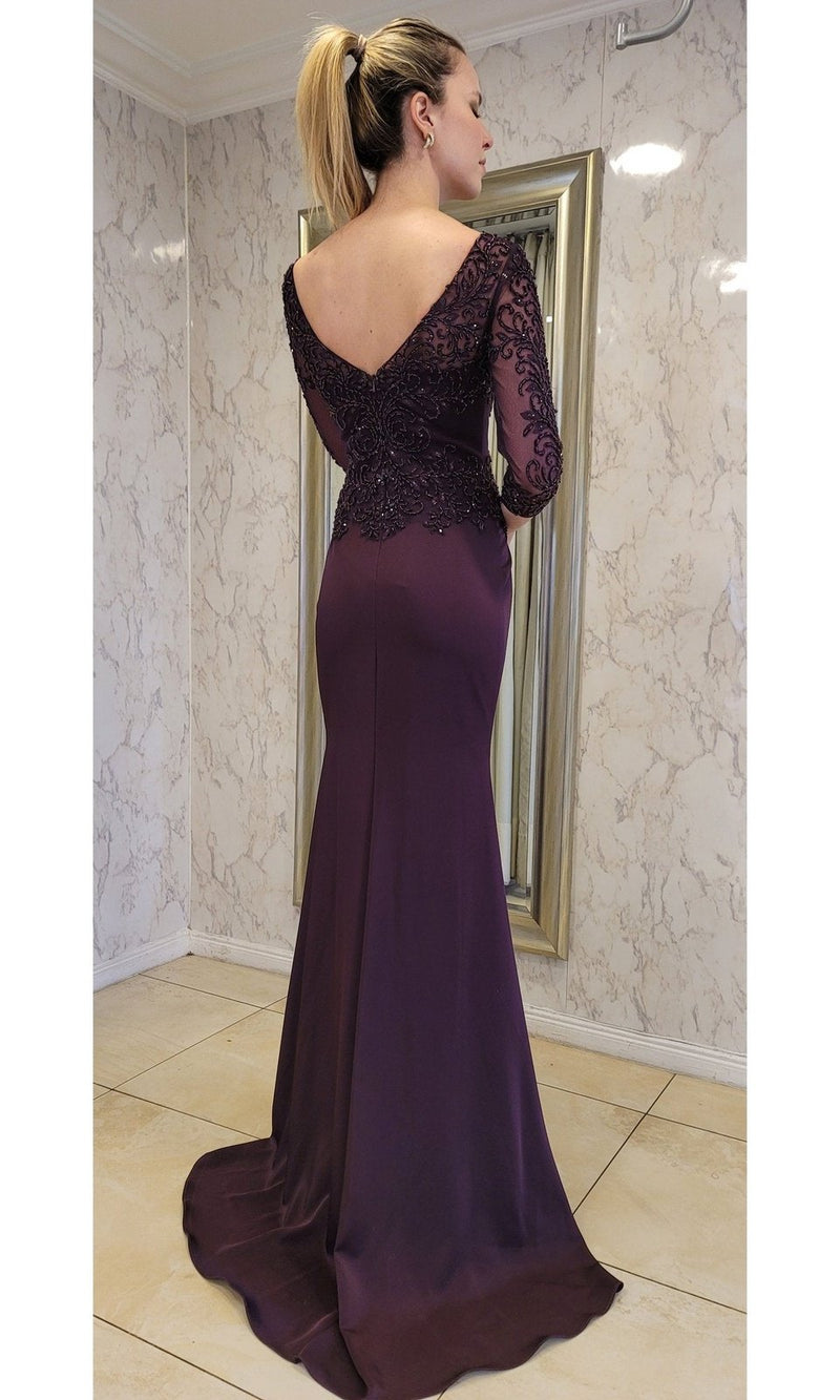 VESTIDO LARGO LM188 MORADO