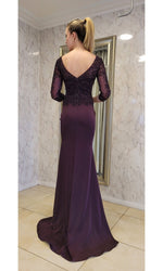 VESTIDO LARGO LM188 MORADO