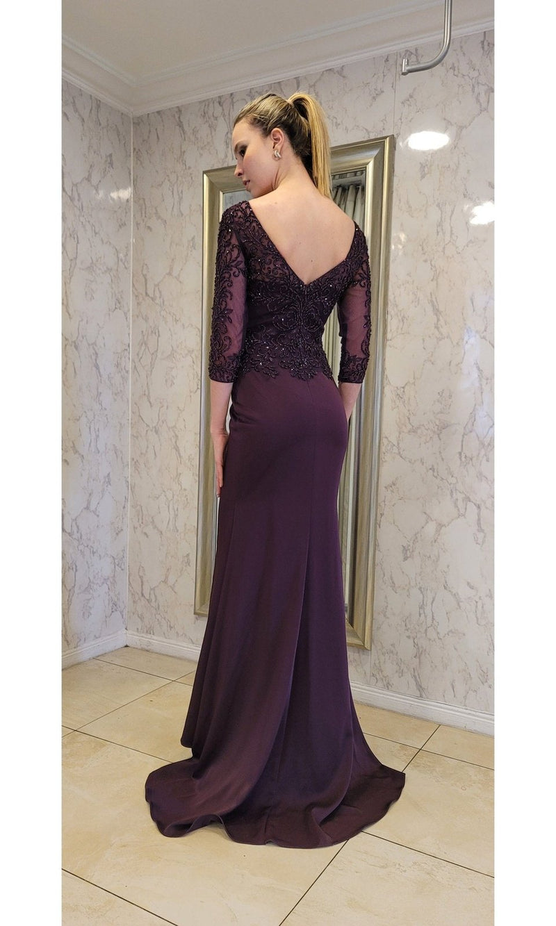 VESTIDO LARGO LM188 MORADO