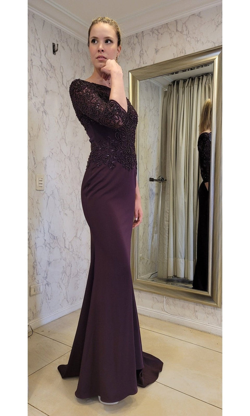 VESTIDO LARGO LM188 MORADO