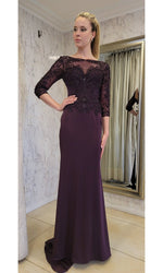 VESTIDO LARGO LM188 MORADO