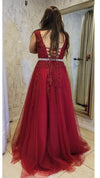 VESTIDO DE FIESTA LARGO L4245 BURDEO