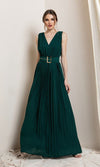VESTIDO LARGO L21088 AZUL MARINO