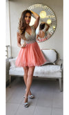 VESTIDO CORTO C2151 CORAL