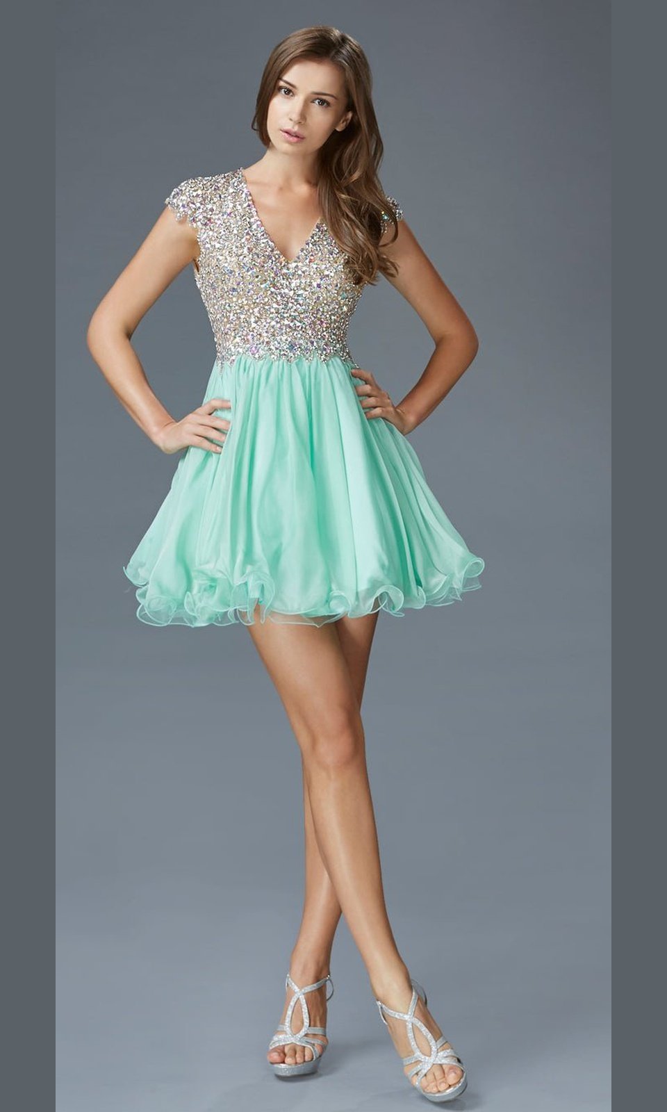 VESTIDO CORTO C2151 MENTA