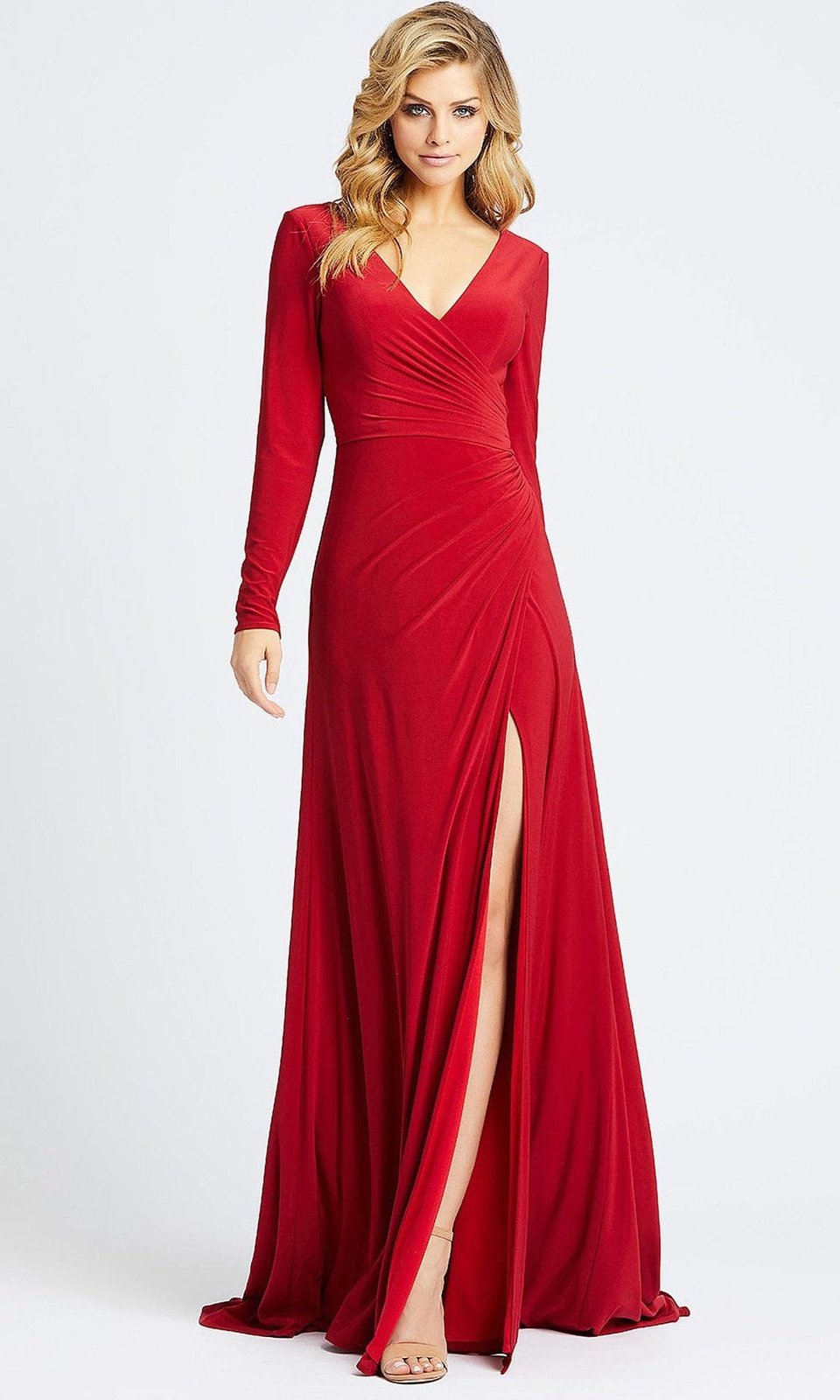 VESTIDO LARGO L25685 ROJO