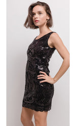 VESTIDO CORTO C2810 NEGRO