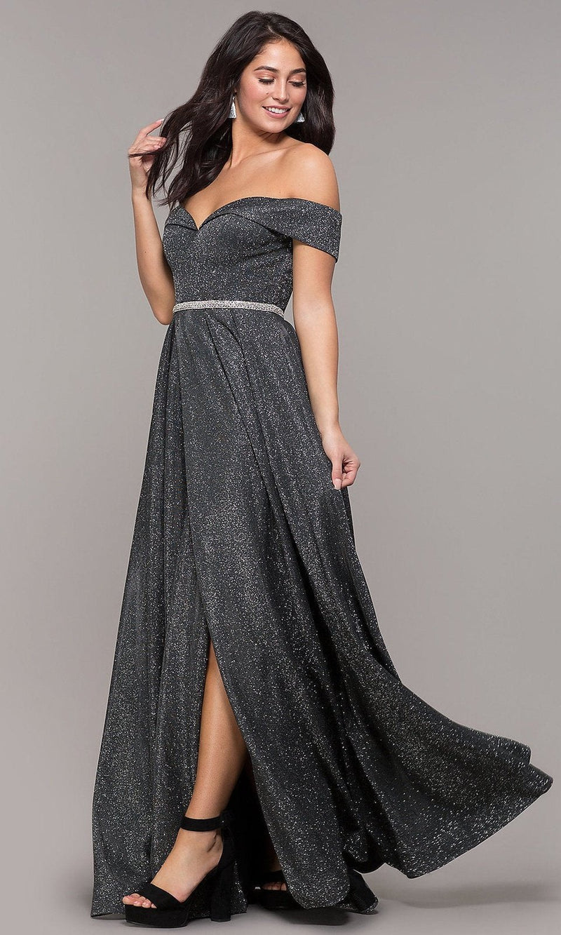 VESTIDO LARGO L2824 GRAFITO VESTIDOS UNIQUE