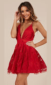 VESTIDO CORTO C4075 ROJO