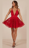 VESTIDO CORTO C4075 ROJO