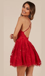 VESTIDO CORTO C4075 ROJO