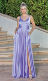 VESTIDO DE FIESTA LARGO L4263 LILA