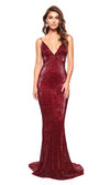 VESTIDO LARGO L5029 GRANATE