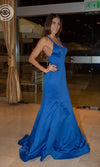 VESTIDO LARGO L773C AZUL