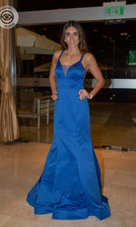 VESTIDO LARGO L773C AZUL