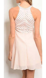 VESTIDO CORTO C8092 ROSADO