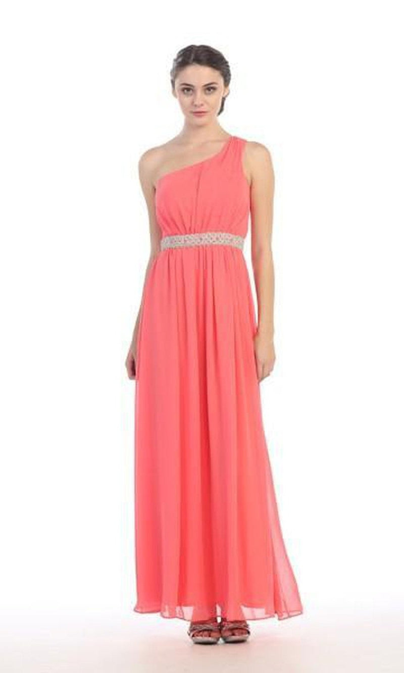 VESTIDO LARGO L914 CORAL