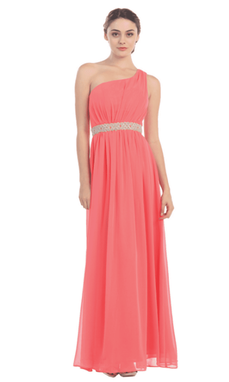 VESTIDO LARGO L914 CORAL