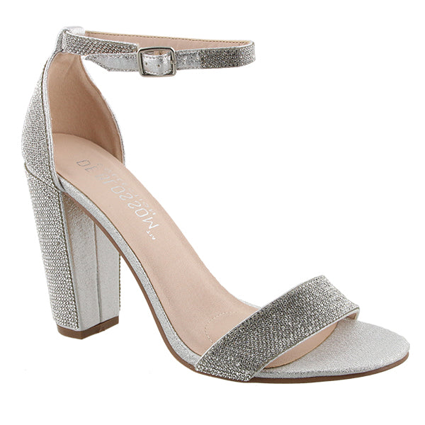 SANDALIA DE FIESTA CELINA-39 PLATEADO