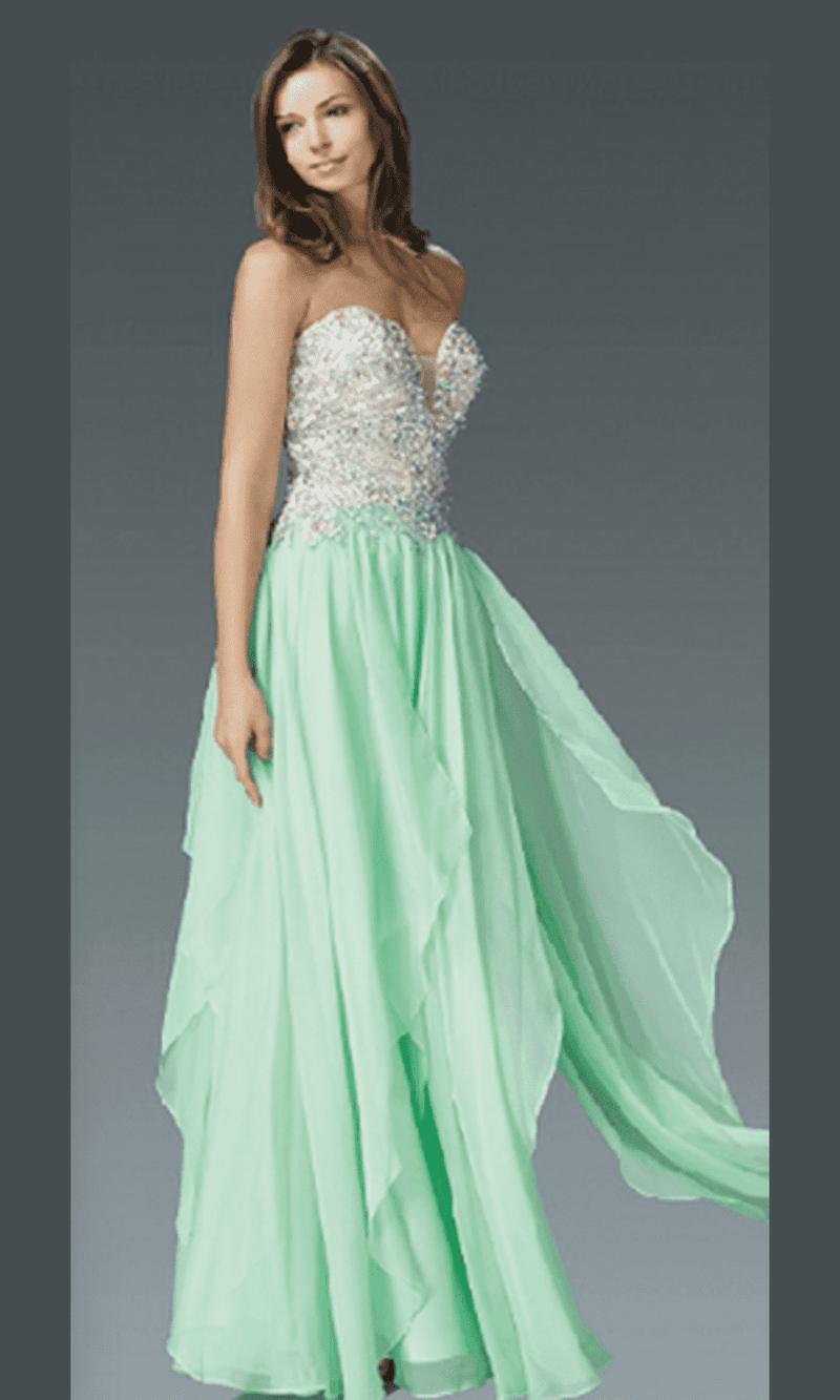 VESTIDO LARGO LGL2092 MENTA