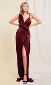 VESTIDO DE FIESTA LARGO L2268 BURDEO
