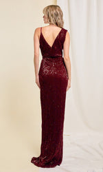 VESTIDO DE FIESTA LARGO L2268 BURDEO