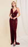 VESTIDO DE FIESTA LARGO L2268 BURDEO