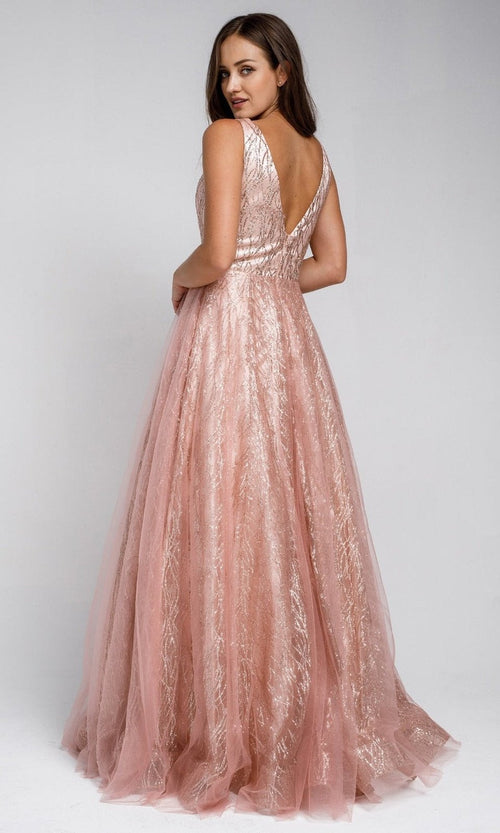 VESTIDO LARGO L010 ROSE GOLD