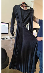 VESTIDO LARGO L7743 NEGRO