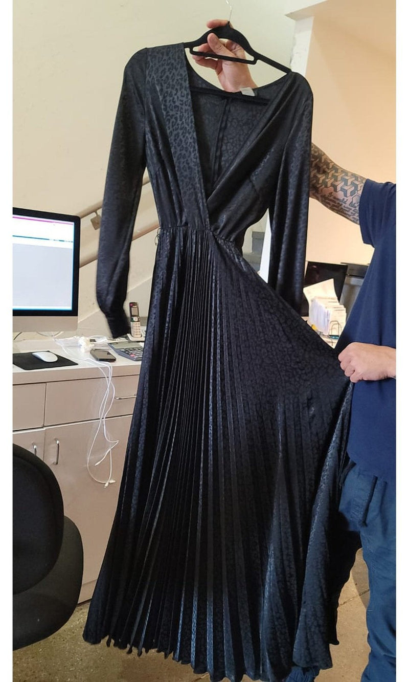 VESTIDO LARGO L7743 NEGRO