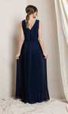 VESTIDO LARGO L21088 AZUL MARINO