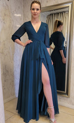 VESTIDO LARGO LM250 VERDE